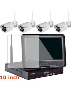 Set 4 Wi-Fi camera's plus NVR inclusief monitor